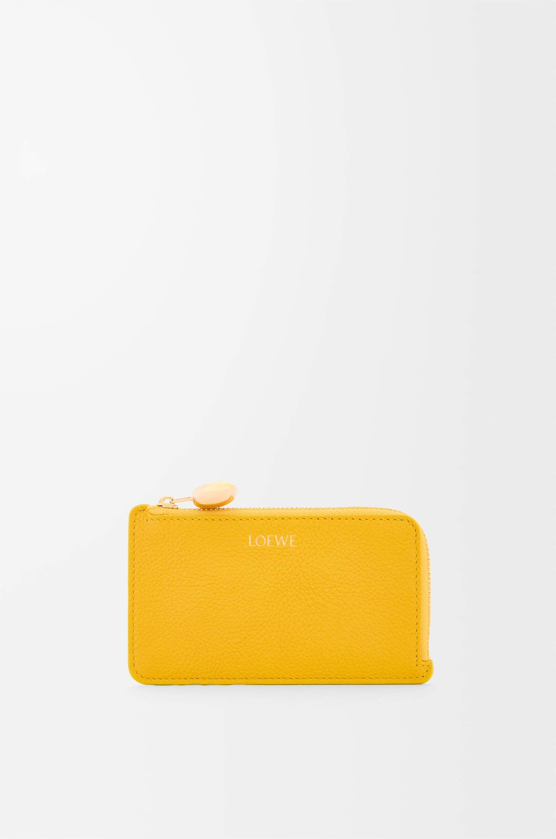 LOEWE ロエベ コインケース 小銭入れ 丸型 レザー マスタード