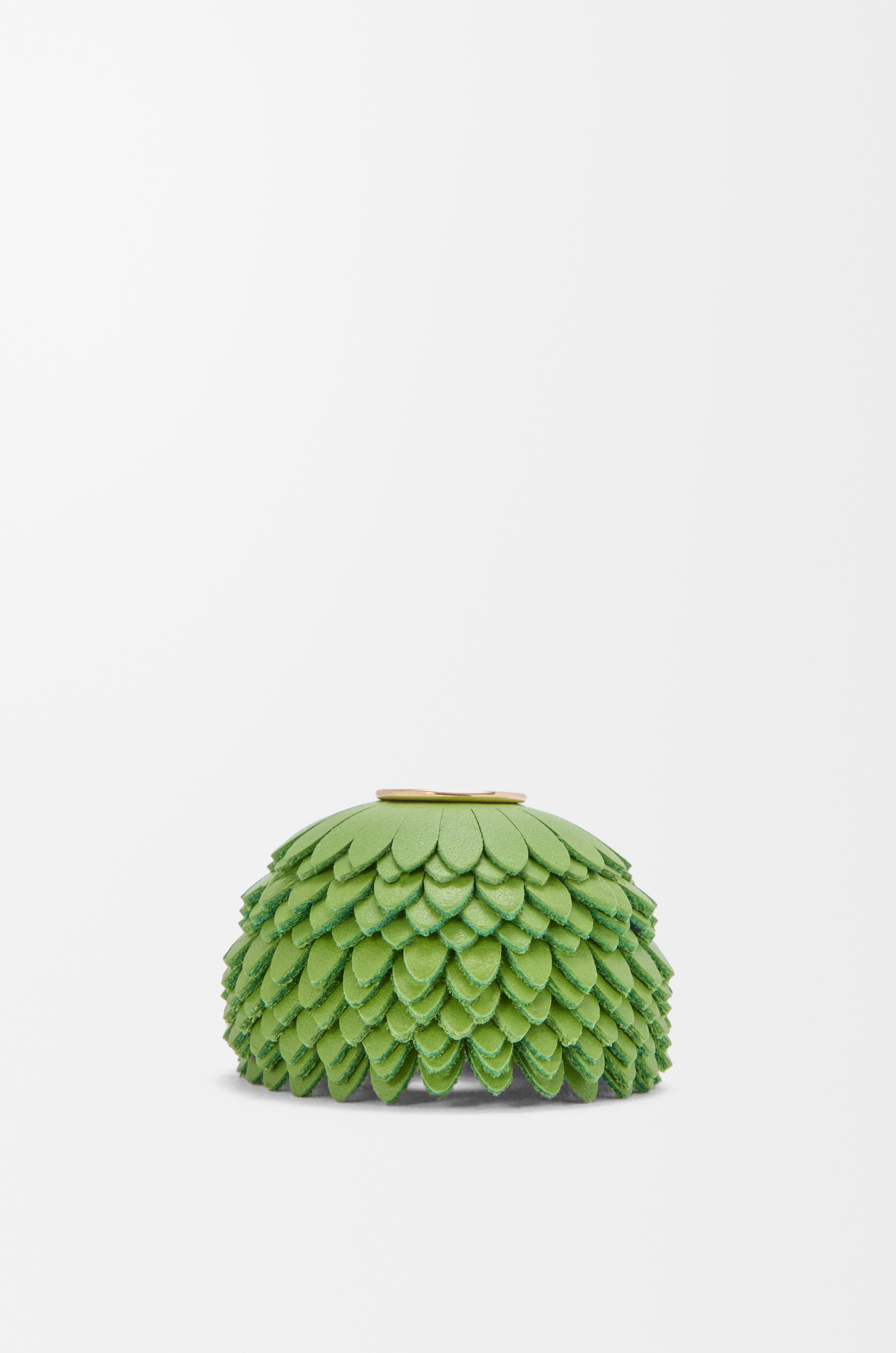 ★可愛い【LOEWE】クラシックカーフスキンストロベリーフラワー ストロベリー フラワー チャーム（クラシックカーフ） グリーン